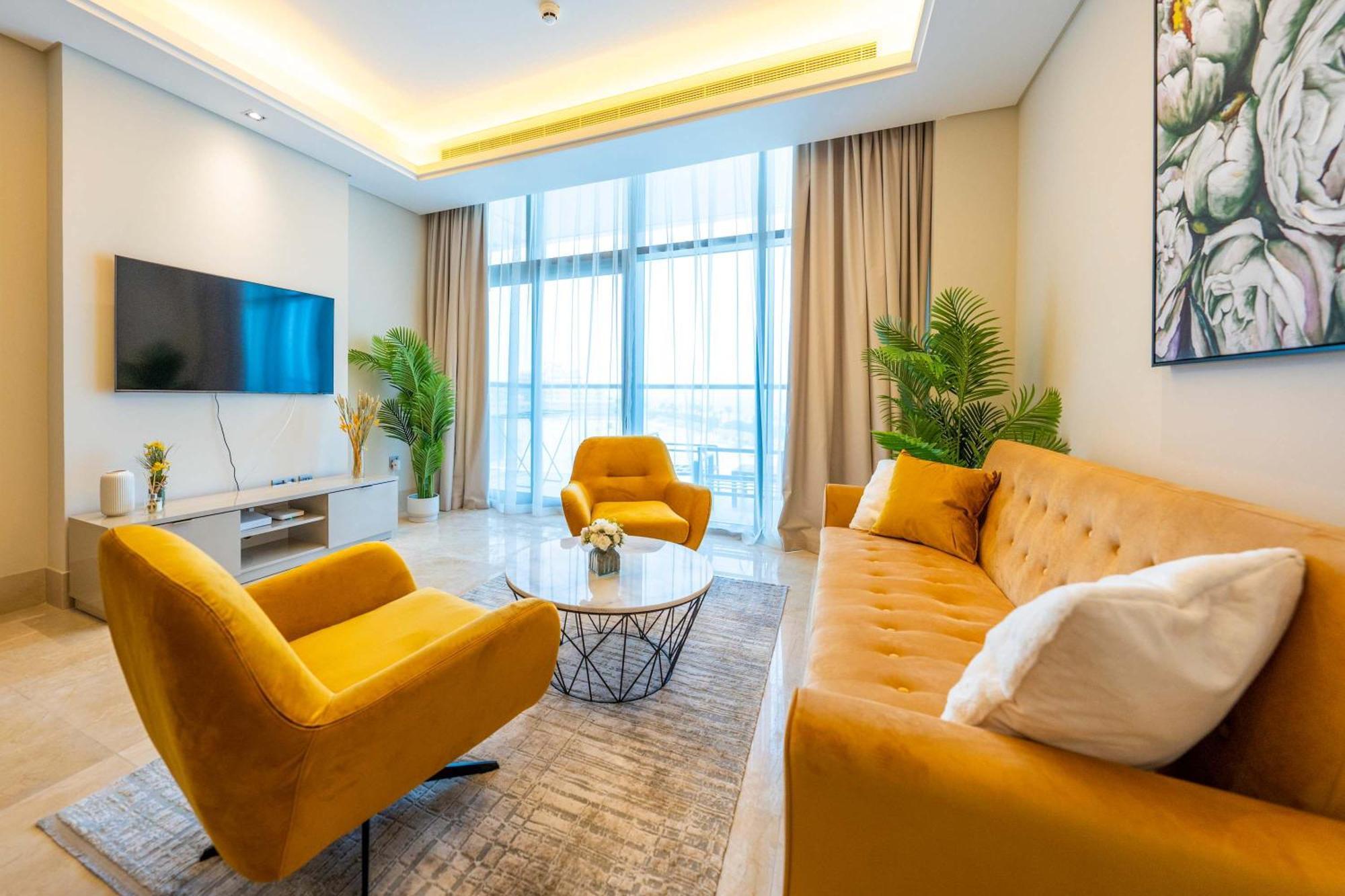 Spacious Beachfront 2 Bedroom Apartment - The 8 Dubai Exteriör bild