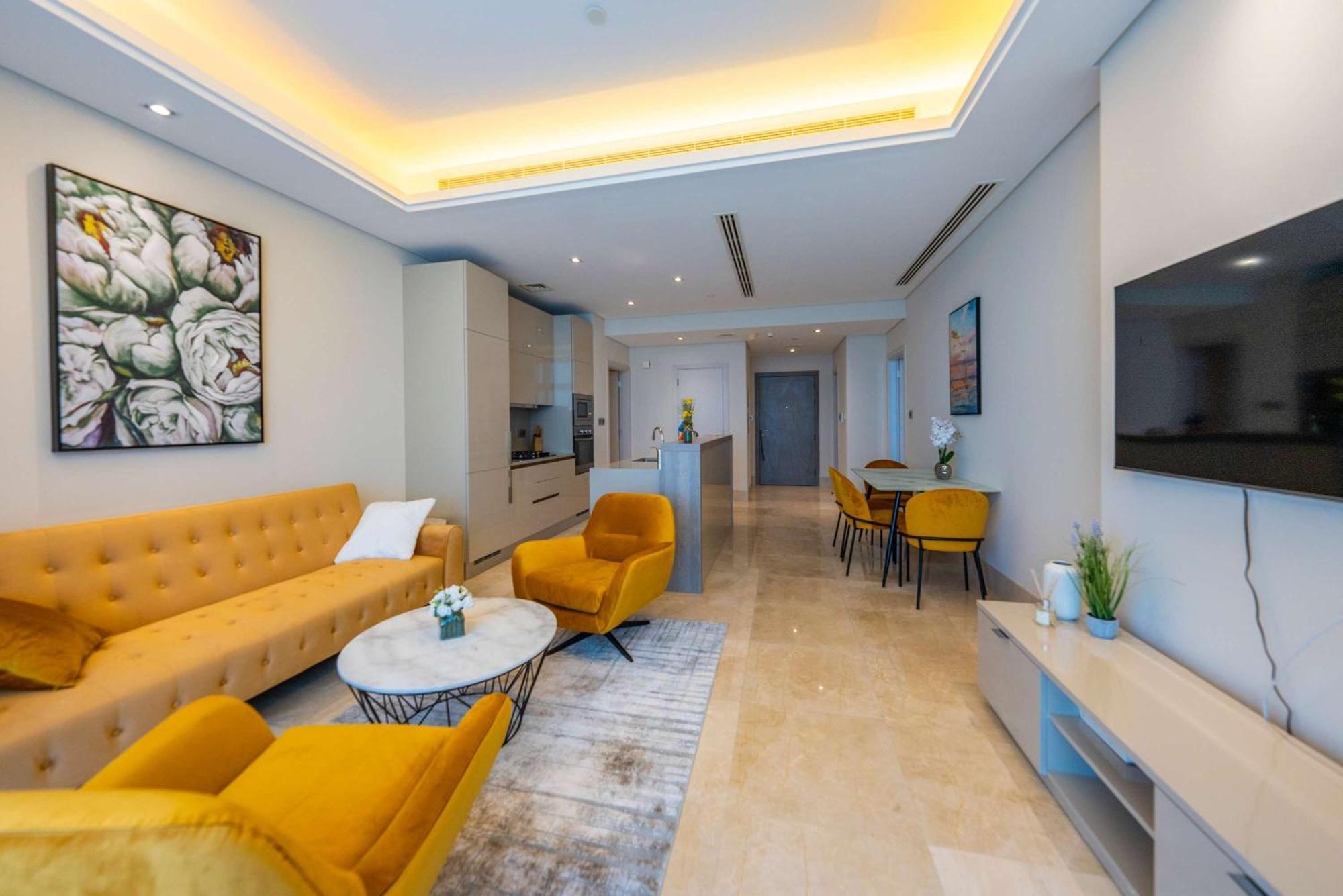 Spacious Beachfront 2 Bedroom Apartment - The 8 Dubai Exteriör bild