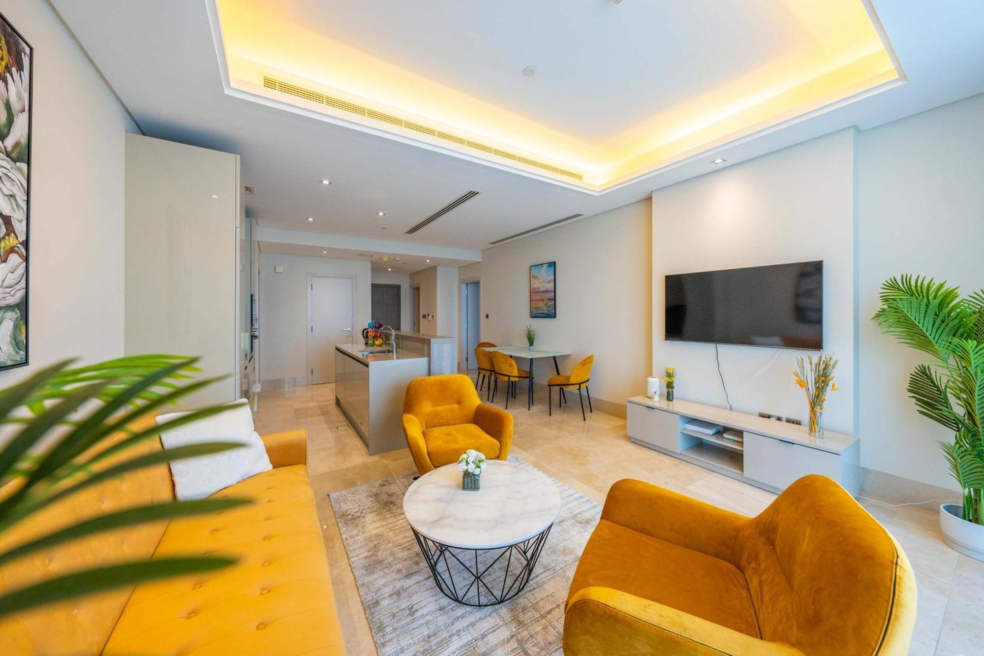Spacious Beachfront 2 Bedroom Apartment - The 8 Dubai Exteriör bild